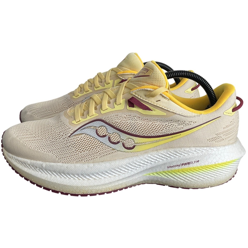 Saucony Triumph 21 Womens Running Shoes Glow Sundown Yellow S10881-30 Size 10